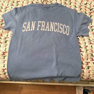 NWOT brandy melville blue san francisco tee!
